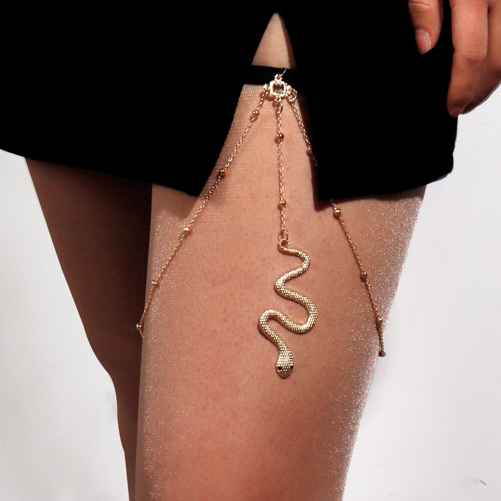 3/$35 Gold Snake Thigh Chain Leg Jewelry Charm Garter Body Chain NEW